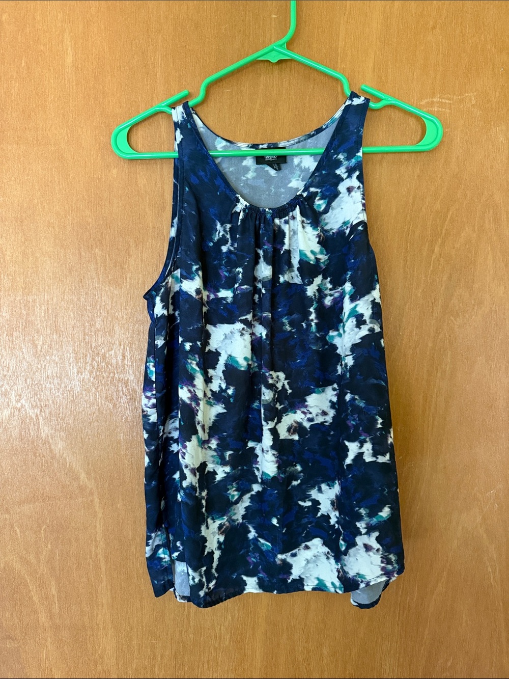 Indigo & White Printed Tank Top